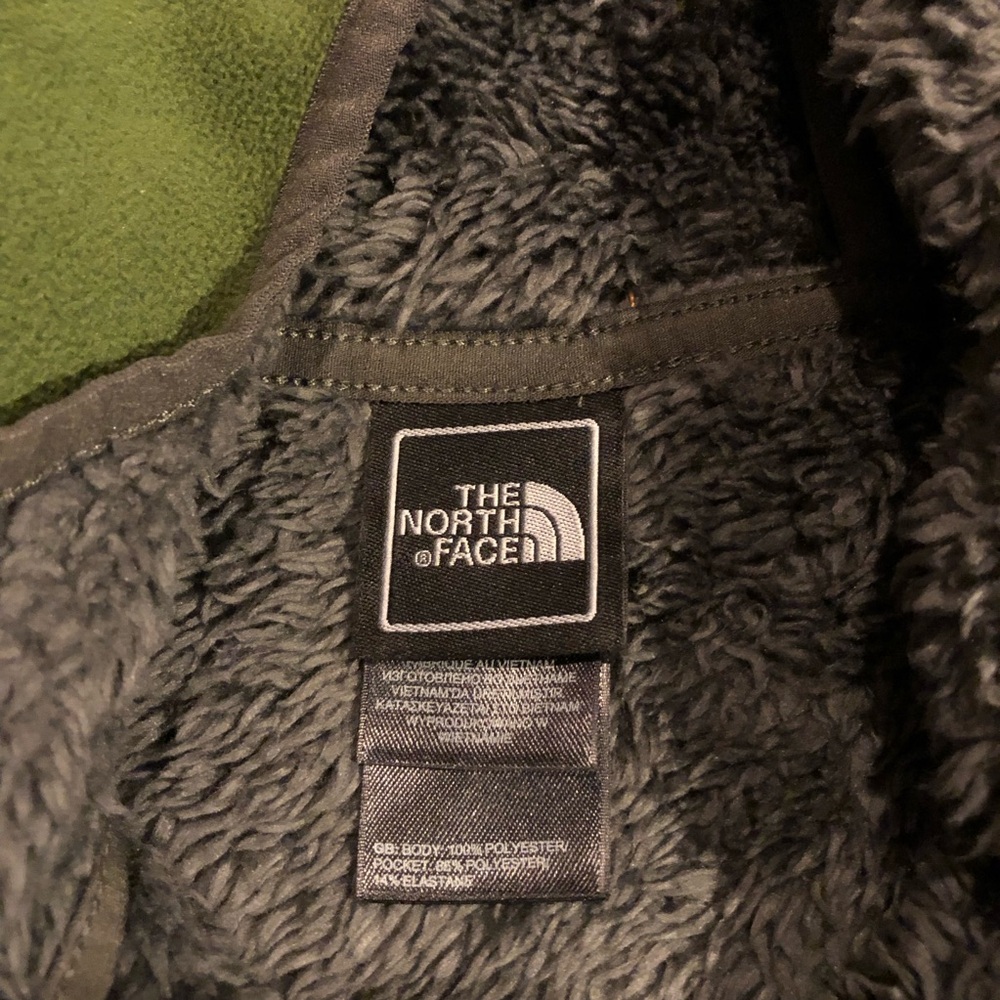 The North Face Olive and Charcoal Fleece Jacket NWOT - Picture 5 of 6